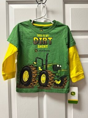 John Deere Green & Yellow Long Sleeve Tractor Tee